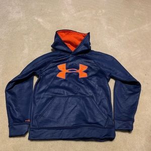 Under Armour navy and orange hoodie